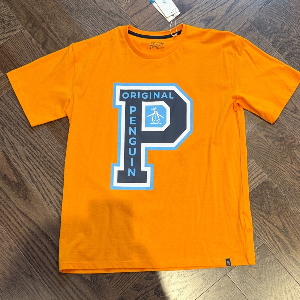 Original Penguin Teen Boy’s Bright Orange Tee with Logo